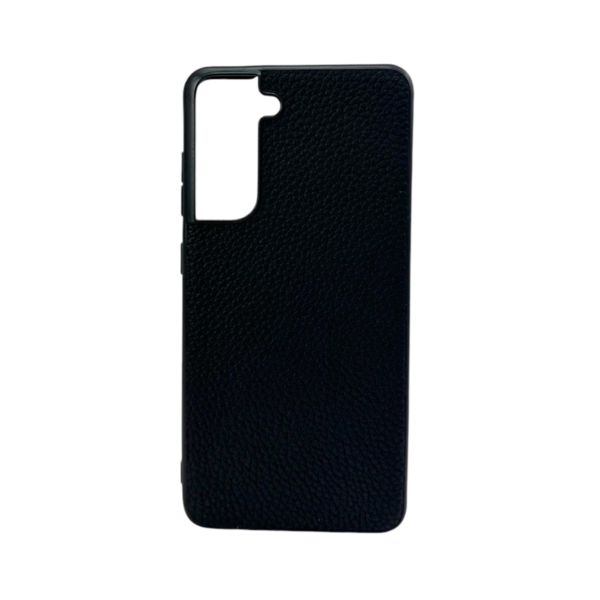 LindeCovers Samsung S21 FE - Ægte Læder Bagside Cover Black