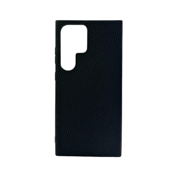 LindeCovers Samsung Galaxy S23 Ultra - Ægte Læder Bagside Cover Black