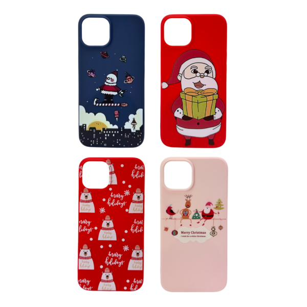 LindeCovers iPhone 14 - Julemotiv Bagsidecover Silikone