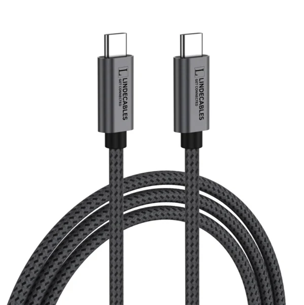 LindeCables USB-C 3.2 60W Premium kabel - 3 m Grå