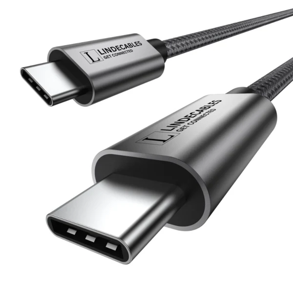 LindeCables USB-C 3.1 100W Premium kabel - 1 m Grå