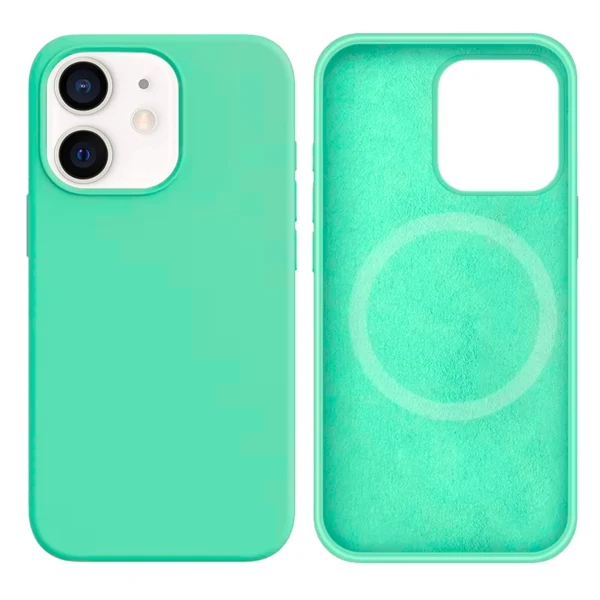 LindeCovers iPhone 12 Mini Silikonecover - MagSafe Kompatibel 50 Rehmannia Green