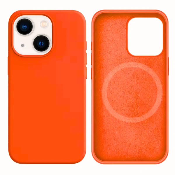 LindeCovers iPhone 13 Silikonecover - MagSafe Kompatibel 66 Golden Orange