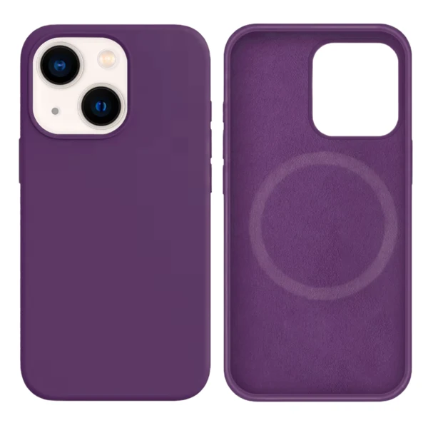 LindeCovers iPhone 14 Plus Silikonecover - MagSafe Kompatibel 45 Purple