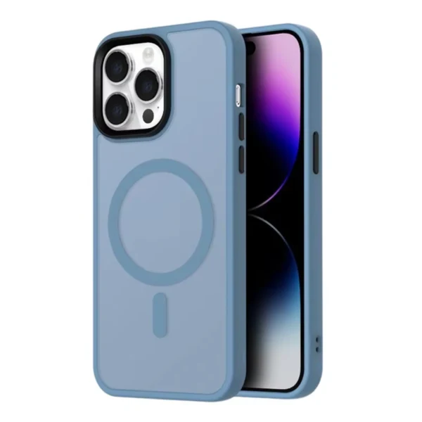 LindeCovers iPhone 13 Pro Transparent Cover - MagSafe Kompatibel 03 Sierra Blue