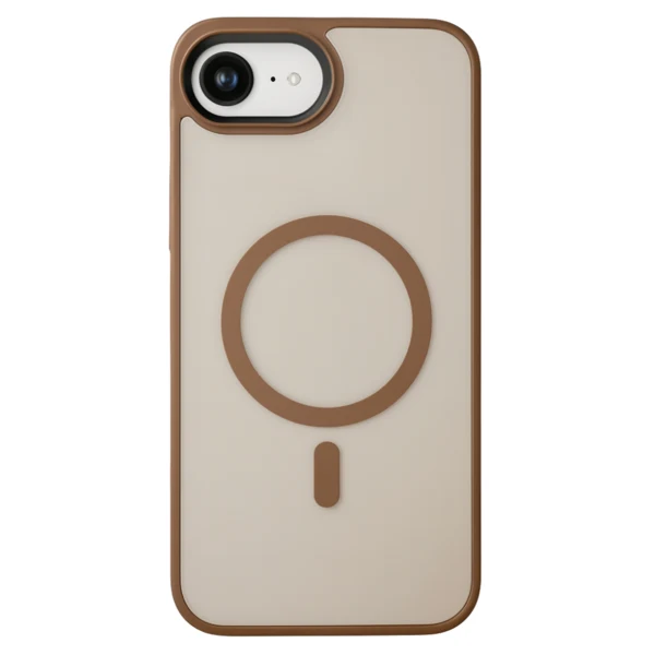 LindeCovers iPhone 16e Transparent Cover - MagSafe Kompatibel 01 Dessert Gold