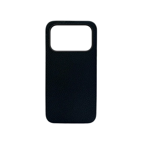LindeCovers iPhone 17 Pro Max – Ægte Læder Bagside Cover Black