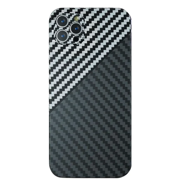 LindeCovers iPhone 12 Pro Max Carbon Cover 02 White/Black