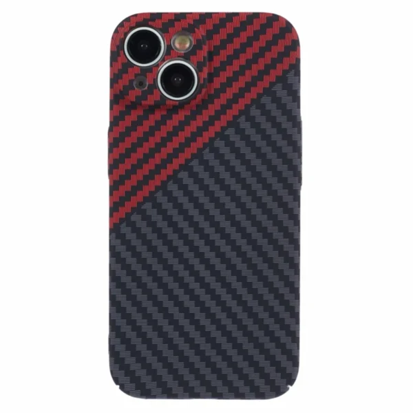 LindeCovers iPhone 13 Carbon Cover 03 Red/Black