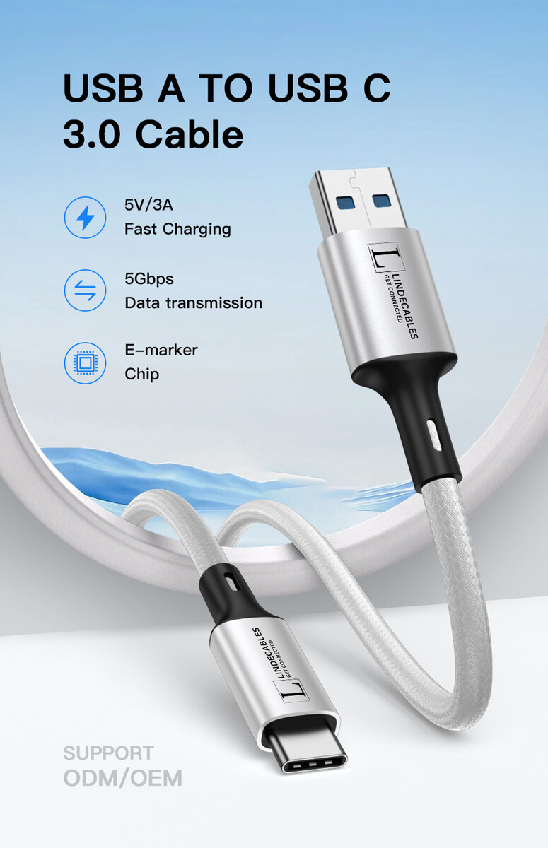 LindeCables - 0.5 m Hvid