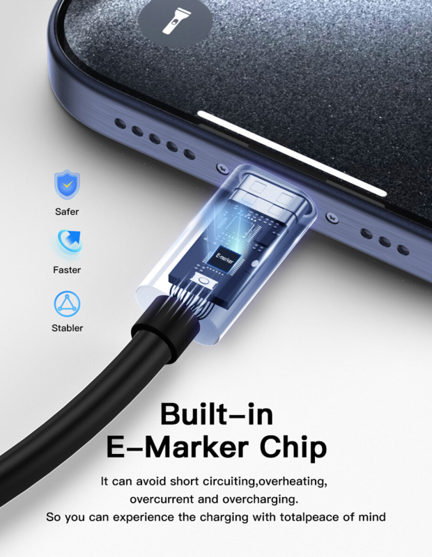 LindeCables - 1 meter - Sort