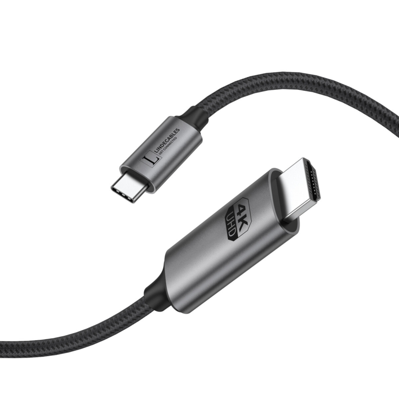 LindeCables - 1 meter - Grå