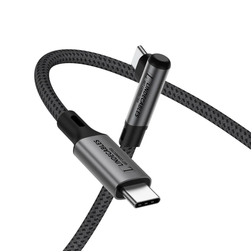 LindeCables USB-C 3.0 60W Premium kabel 90° - 2 m