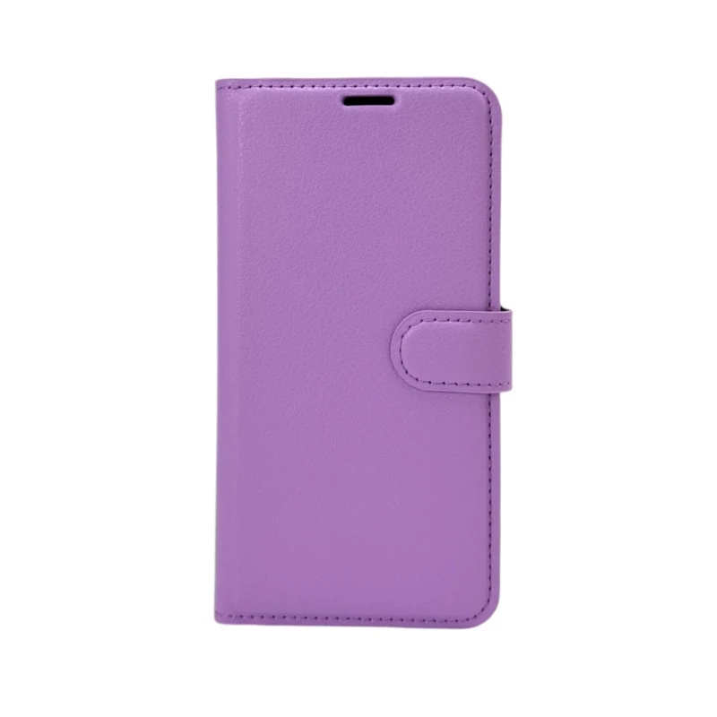LindeCovers iPhone 14 - PU Litchi Læder Flip Cover 8 Violet