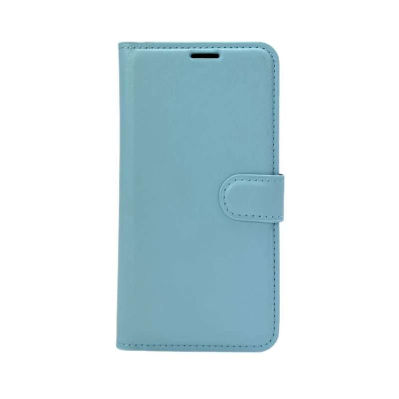 LindeCovers iPhone 14 - PU Litchi Læder Flip Cover 5 Blue