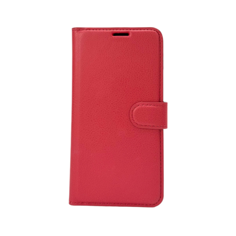 LindeCovers Samsung A14 - PU Litchi Læder Flip Cover 4 Red