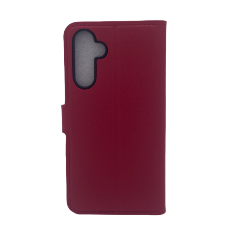 LindeCovers Samsung A25 - PU Litchi Læder Flip Cover 4 Red
