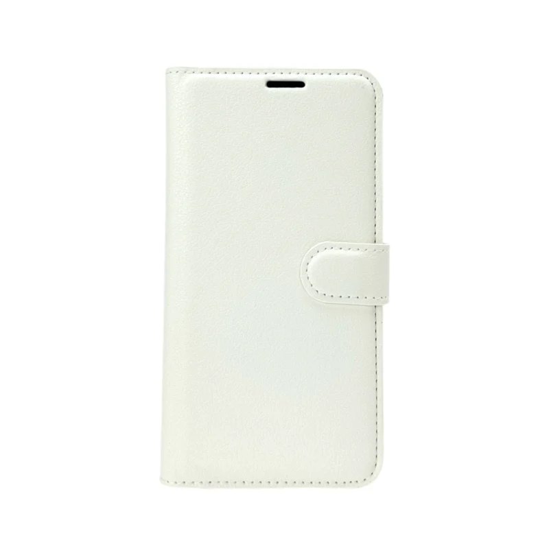 LindeCovers Samsung S21 Ultra - PU Litchi Læder Flip Cover 2 White