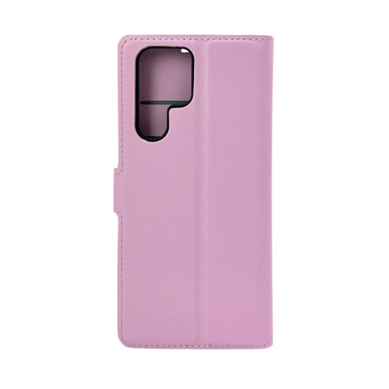 LindeCovers Samsung S21 Ultra - PU Litchi Læder Flip Cover 3 Pink