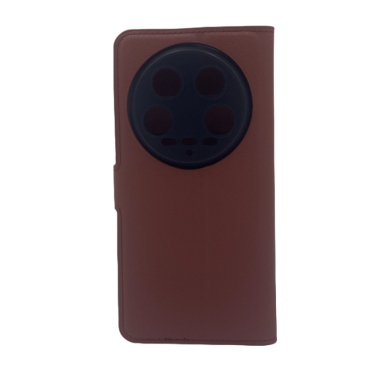 LindeCovers Xiaomi 14 Ultra - PU Litchi Læder Flip Cover 9 Brown