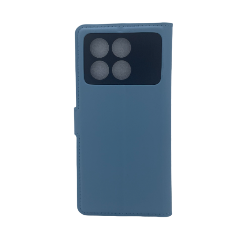 LindeCovers Xiaomi Poco X6 Pro - PU Litchi Læder Flip Cover 5 Blue