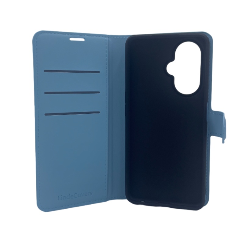 LindeCovers OnePlus Nord CE 3 Lite 5G - PU Litchi Læder Flip Cover 5 Blue