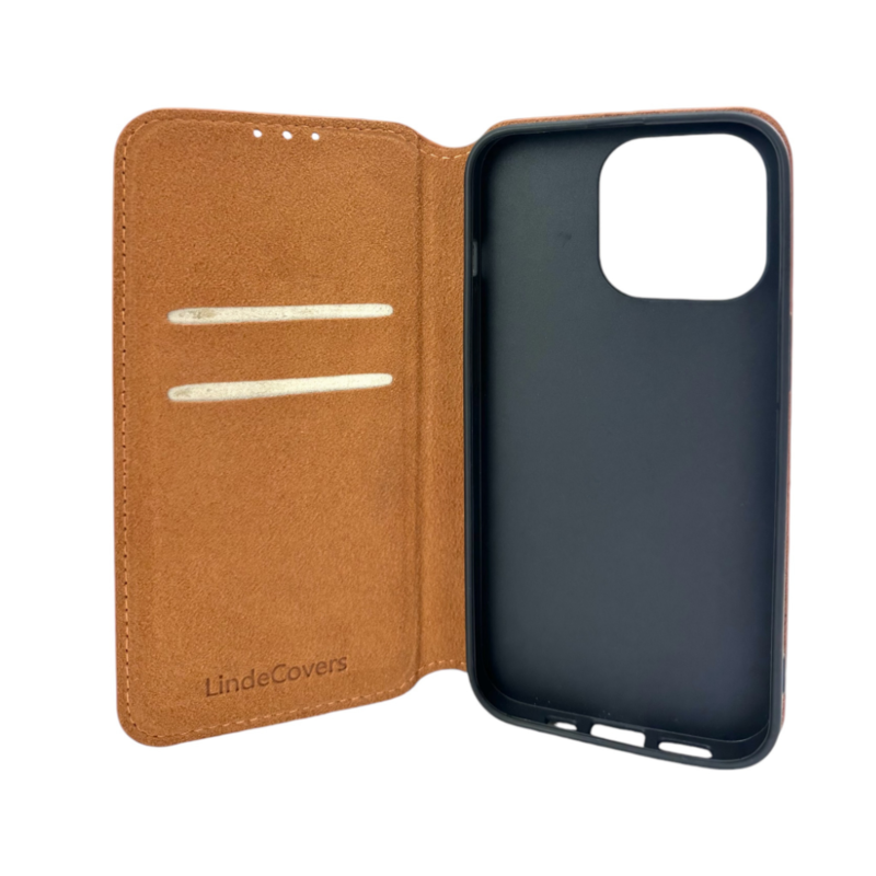 LindeCovers iPhone 11 Pro Max - Ægte Læder Flip Cover Brown