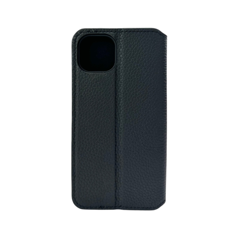 LindeCovers iPhone 12/12 Pro - Ægte Læder Flip Cover Black