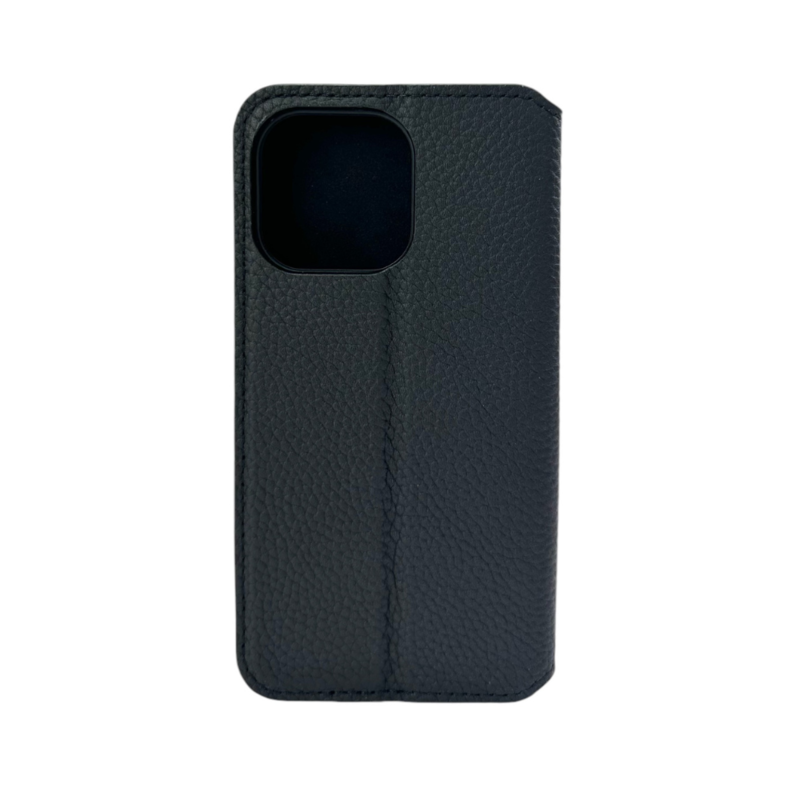 LindeCovers iPhone 13 Pro - Ægte Læder Flip Cover Black
