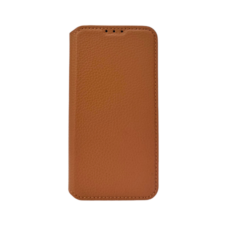 LindeCovers iPhone 13 Pro Max - Ægte Læder Flip Cover Brown