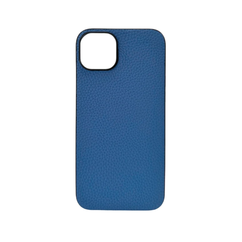 LindeCovers iPhone 13 - Ægte Læder Bagside Cover Blue