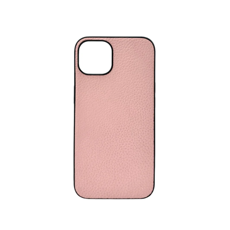 LindeCovers iPhone 14 - Ægte Læder Bagside Cover Pink