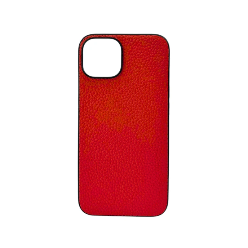 LindeCovers iPhone 15 - Ægte Læder Bagside Cover Red