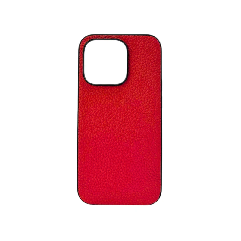 LindeCovers iPhone 15 Pro - Ægte Læder Bagside Cover Red