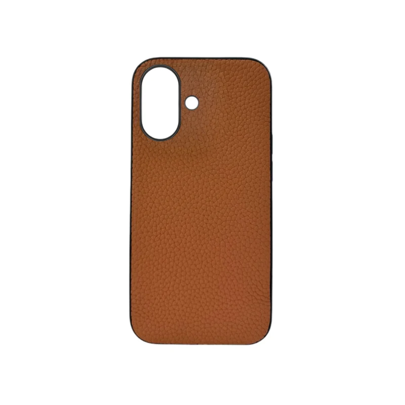 LindeCovers iPhone 16 – Ægte Læder Bagside Cover Brown