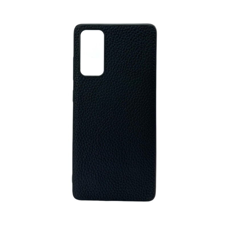 LindeCovers Samsung Galaxy S20 FE - Ægte Læder Bagside Cover Black