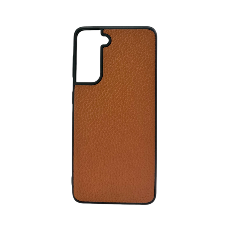 LindeCovers Samsung Galaxy S21 Plus - Ægte Læder Bagside Cover Brown