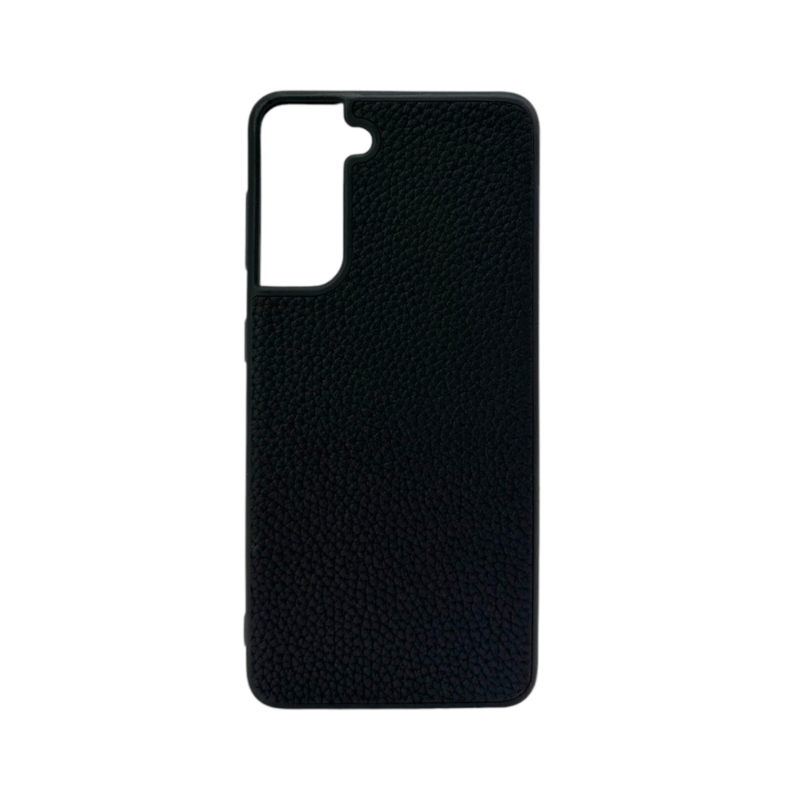LindeCovers Samsung Galaxy S21 Plus - Ægte Læder Bagside Cover Black
