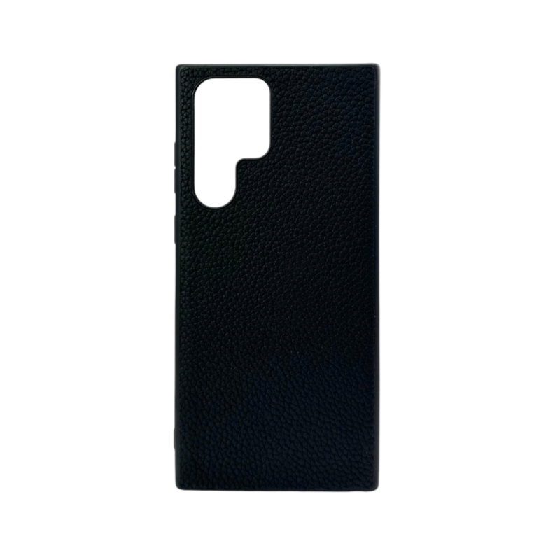 LindeCovers Samsung Galaxy S22 Ultra - Ægte Læder Bagside Cover Black
