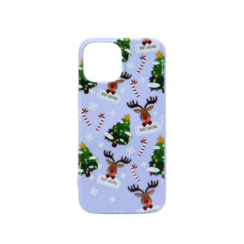 LindeCovers iPhone 12 Mini - Julemotiv Bagsidecover Silikone Rudolph's Candy Cane Cheer