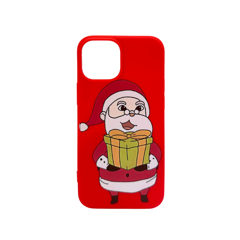 LindeCovers iPhone 12 Mini - Julemotiv Bagsidecover Silikone Jolly Santa