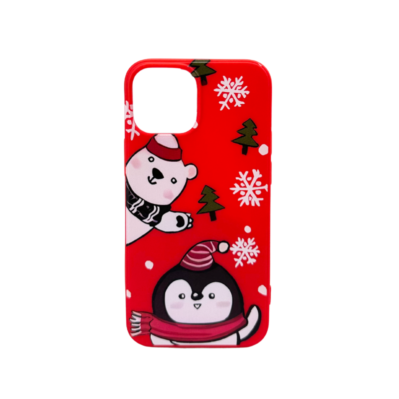 LindeCovers iPhone 12 Mini - Julemotiv Bagsidecover Silikone Festive Polar Pals
