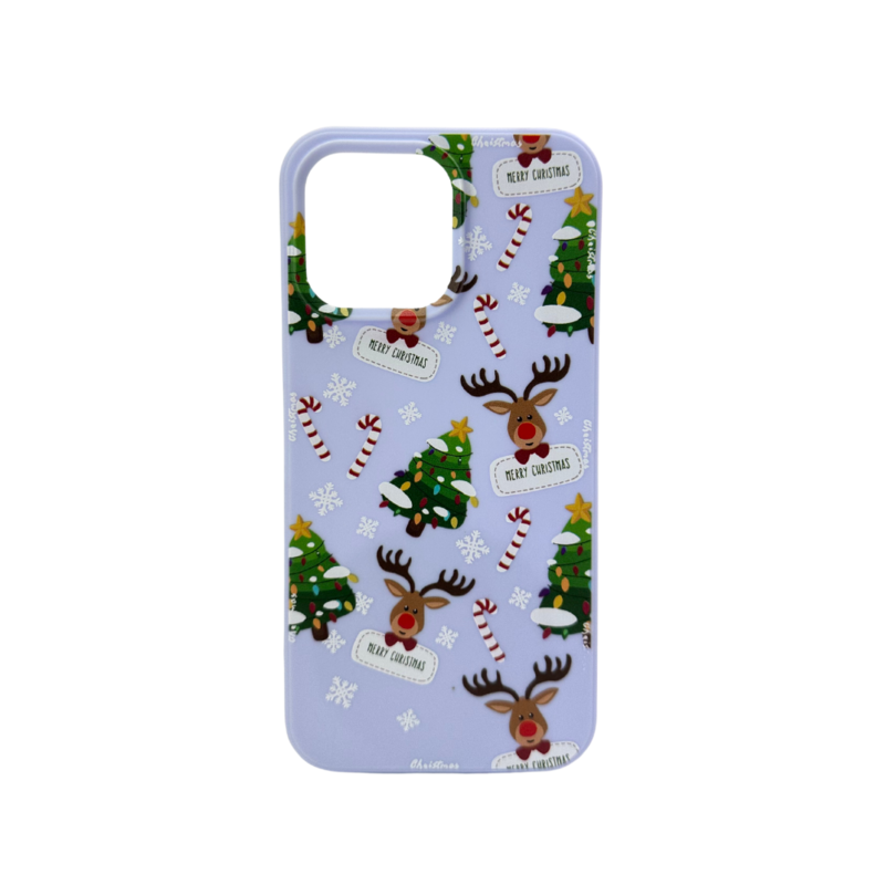 LindeCovers iPhone 14 Pro Max - Julemotiv Bagsidecover Silikone Rudolph's Candy Cane Cheer