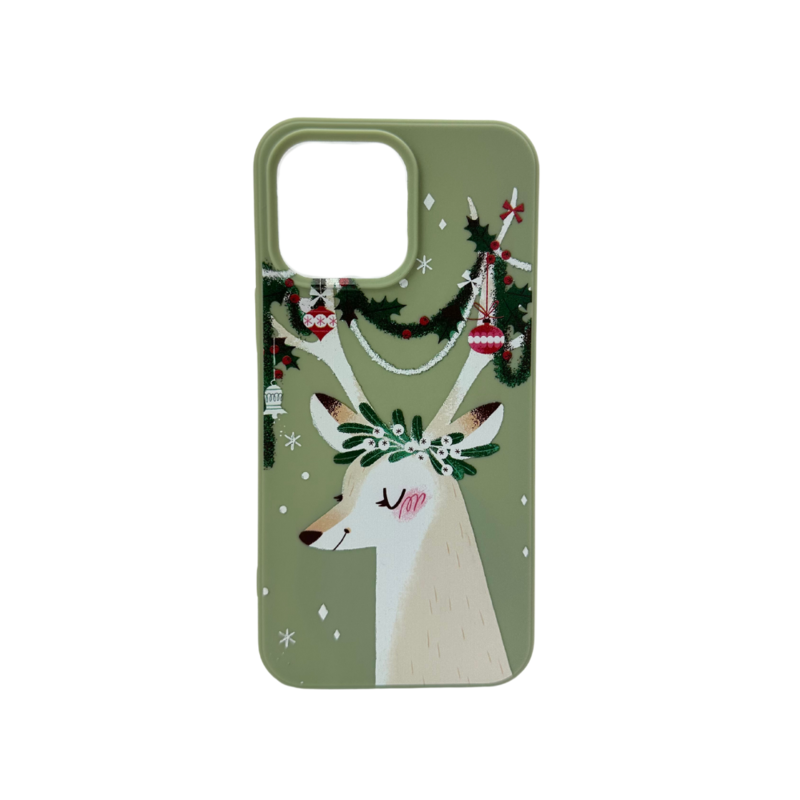 LindeCovers iPhone 14 Pro Max - Julemotiv Bagsidecover Silikone Jolly Reindeer