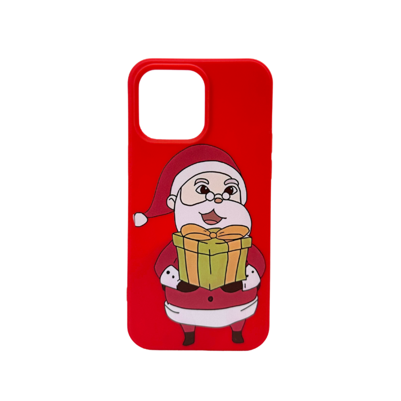 LindeCovers iPhone 14 Pro Max - Julemotiv Bagsidecover Silikone Jolly Santa