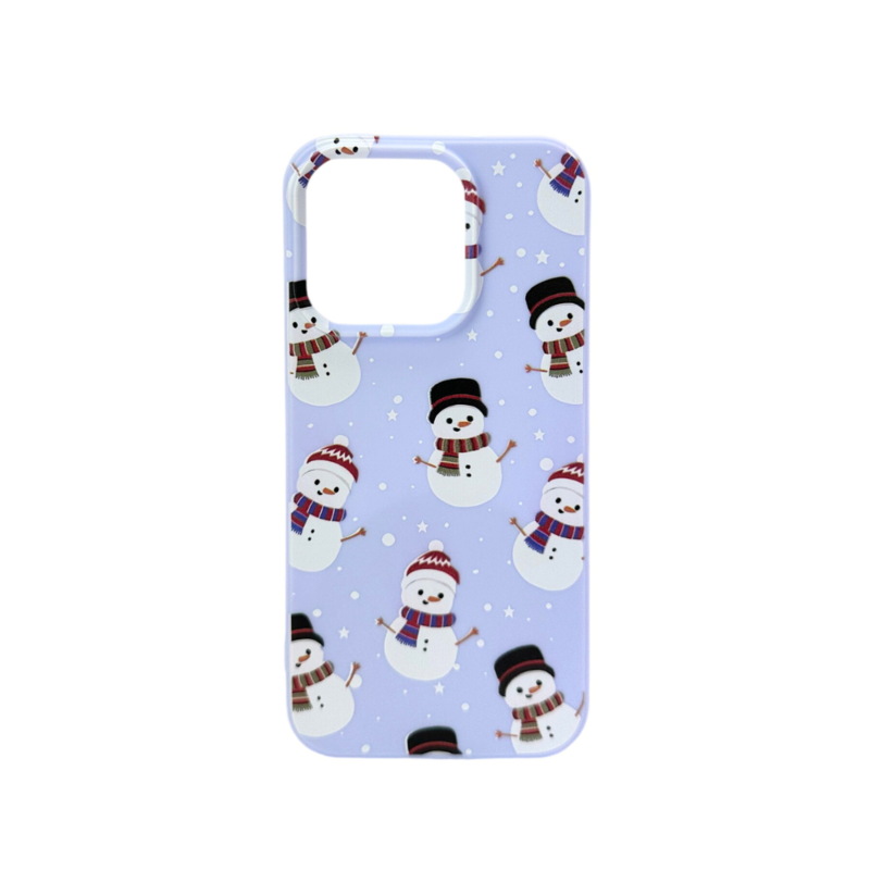 LindeCovers iPhone 15 Pro - Julemotiv Bagsidecover Silikone Snowman Wonderland