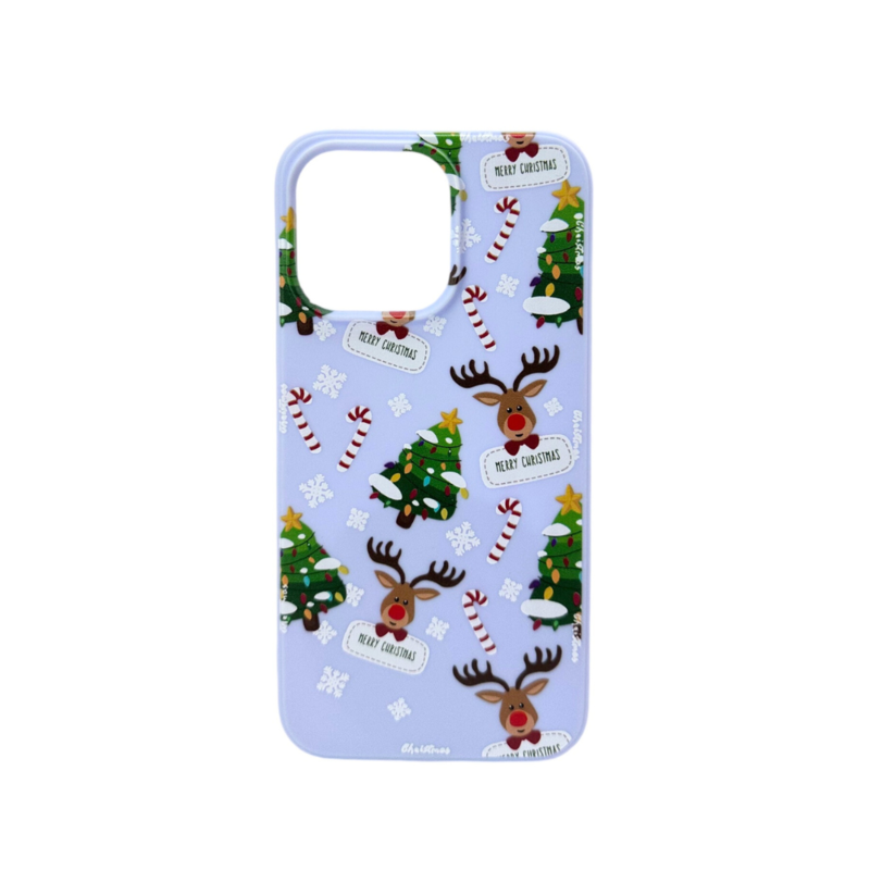 LindeCovers iPhone 12 Pro Max - Julemotiv Bagsidecover Silikone Rudolph's Candy Cane Cheer
