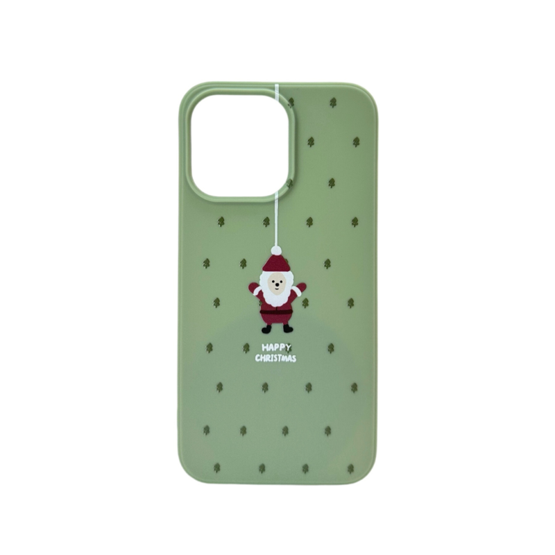 LindeCovers iPhone 12 Pro Max - Julemotiv Bagsidecover Silikone Green Santa Joy