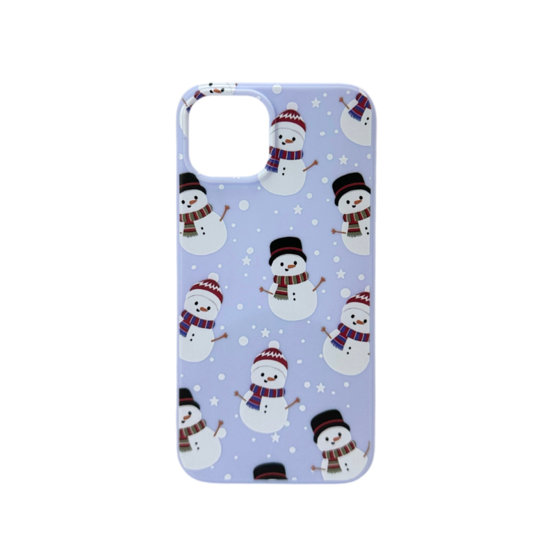 LindeCovers iPhone 14 - Julemotiv Bagsidecover Silikone Snowman Wonderland
