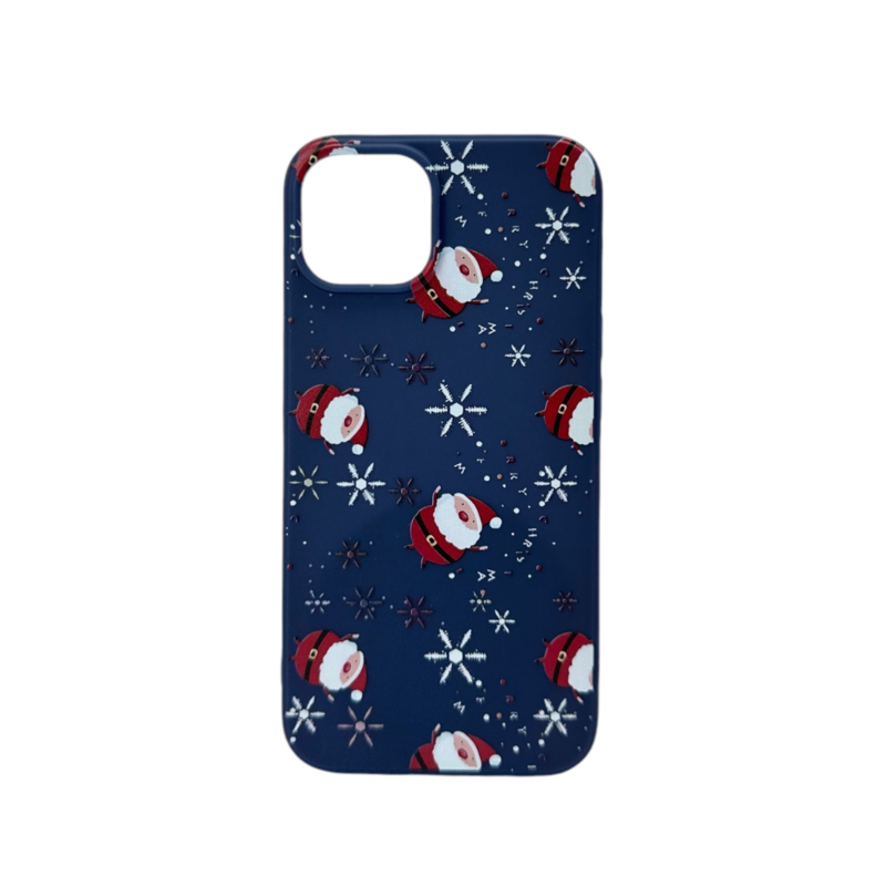 LindeCovers iPhone 15 - Julemotiv Bagsidecover Silikone Midnight Santa Magic